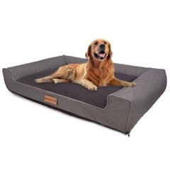 Лежак для собаки Petsen, серый, 118 см x 78 см цена и информация | Лежаки, домики | pigu.lt