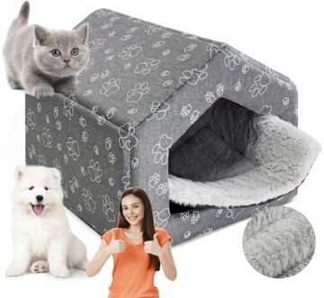 Guolis - namelis šunims SuperKissen24, pilkas, 64x50cm цена и информация | Guoliai, pagalvėlės | pigu.lt