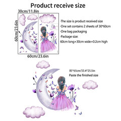 Vaikiškas interjero lipdukas Mėnulio mergaitė цена и информация | Интерьерные наклейки | pigu.lt