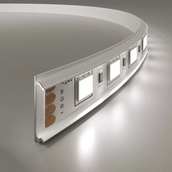 Lankstus / lankstomas / tinkas / dizaino / architektūrinis anoduoto aliuminio profilis, be stiklo, skirtas LED juostelei gipso kartono plokštėms, plytelėms, baldams ir kt., 3m x 18mm x 6mm kaina ir informacija | LED juostos | pigu.lt