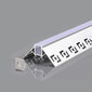 Integruotas kampinis anoduoto aliuminio profilis LED juostelėms su matiniu stiklu, 3m x 50mm x 22mm kaina ir informacija | LED juostos | pigu.lt