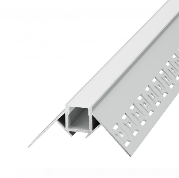 Integruotas kampinis anoduoto aliuminio profilis LED juostelėms su matiniu stiklu, 3m x 50mm x 22mm цена и информация | LED juostos | pigu.lt