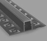 Įleidžiamas / įleidžiamas juodo anoduoto aliuminio profilis su juodu stiklu LED juostelei gipso kartono plokštėms, plytelėms, 3m x 52,5 mm x 13,3 mm kaina ir informacija | LED juostos | pigu.lt