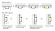 Įleidžiamas / įleidžiamas juodo anoduoto aliuminio profilis su juodu stiklu LED juostelei gipso kartono plokštėms, plytelėms, 3m x 52,5 mm x 13,3 mm kaina ir informacija | LED juostos | pigu.lt