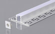 Integruotas / žemo profilio anoduoto aliuminio profilis su matiniu stiklu LED juostelei gipso kartono plokštėms, plytelėms, 3m x 52,5 mm x 13,3 mm kaina ir informacija | LED juostos | pigu.lt