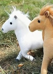 Лошадь из плюша, белая цена и информация | Мягкие игрушки | pigu.lt