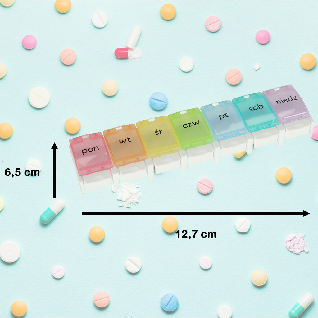 Tablečių dėžutė savaitei PL, 1 vnt. kaina ir informacija | Pirmoji pagalba | pigu.lt