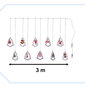 Kalėdinė girlianda 10 LED 3m цена и информация | Girliandos | pigu.lt