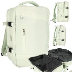 Plecak podróżny na laptopa rozkładany 26-36L kabel USB pojemny wodoodporny zielony цена и информация | Рюкзаки и сумки | pigu.lt