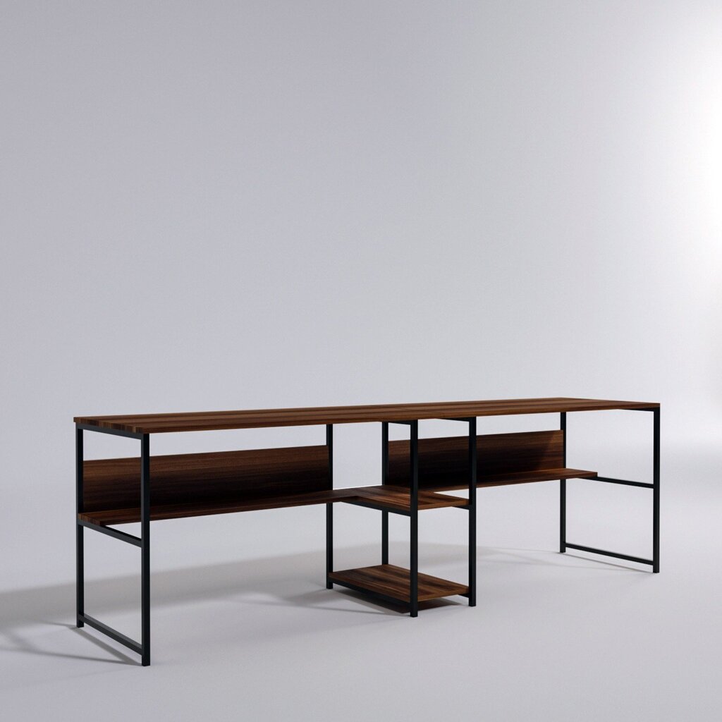 Rašomasis stalas Asir L189, rudas/juodas цена и информация | Kompiuteriniai, rašomieji stalai | pigu.lt