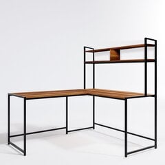 Письменный стол Asir L203, коричневый/черный цена и информация | Компьютерные, письменные столы | pigu.lt