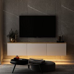 TV staliukas Asir Neon v2, baltas цена и информация | Тумбы под телевизор | pigu.lt