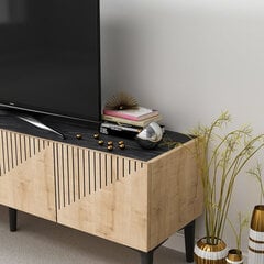 TV stalas Draw - Sapphire Oak, Black Marble цена и информация | Тумбы под телевизор | pigu.lt