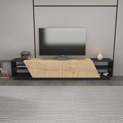 TV stalas Rhodes - Anthracite, Oak цена и информация |  Тумбы под телевизор | pigu.lt