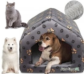 Домик для собаки Tropcgroup, черный, оттенки серого, серебро, 64x50 см цена и информация | Лежаки, домики | pigu.lt