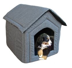 Домик для собаки Fuks оттенки серого, 60x57 см цена и информация | Лежаки, домики | pigu.lt