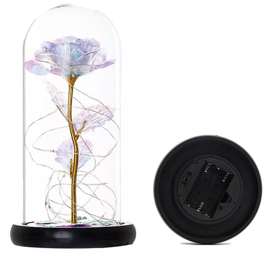 Amžinoji Rožė su LED apšvietimu, balta kaina ir informacija | Kitos originalios dovanos | pigu.lt