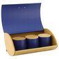Karl Hausmann maisto saugojimo indų rinkinys, 3 vnt + duonos dėžutė Alaska, mėlyni kaina ir informacija | Maisto saugojimo  indai | pigu.lt