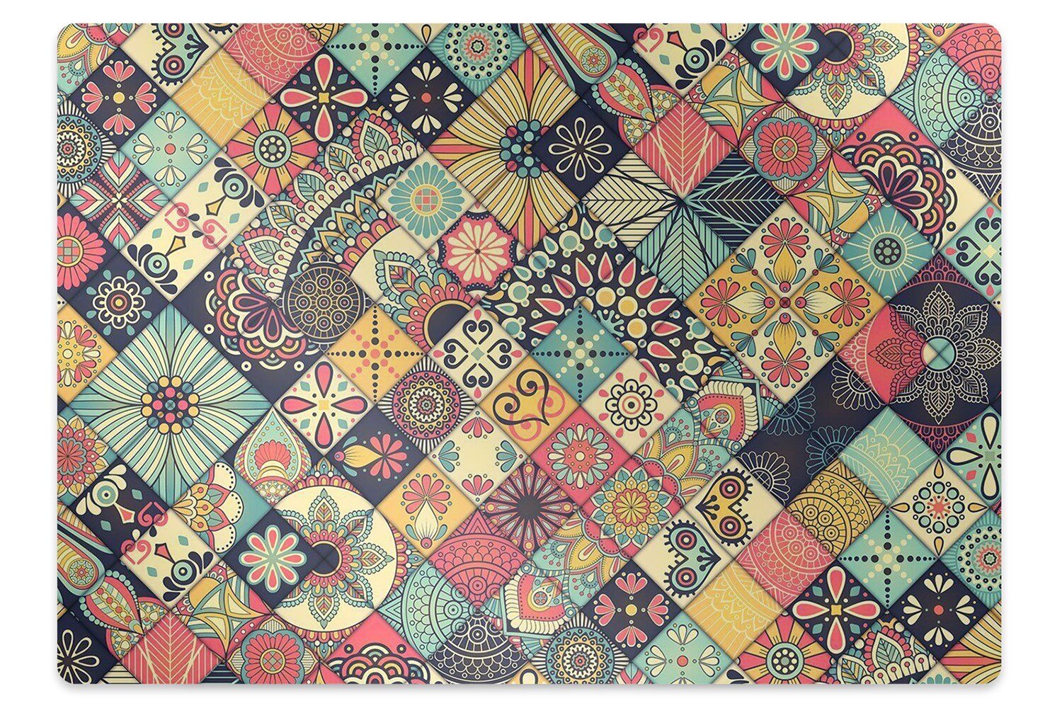 Apsauginis grindų kilimėlis Decormat Etninė mozaika, įvairių spalvų kaina ir informacija | Biuro kėdės | pigu.lt