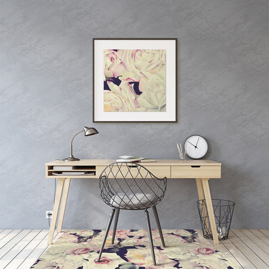 Apsauginis grindų kilimėlis Decormat Baltos rožės, įvairių spalvų kaina ir informacija | Biuro kėdės | pigu.lt