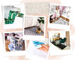 Apsauginis grindų kilimėlis Decormat Baltos rožės, įvairių spalvų цена и информация | Biuro kėdės | pigu.lt