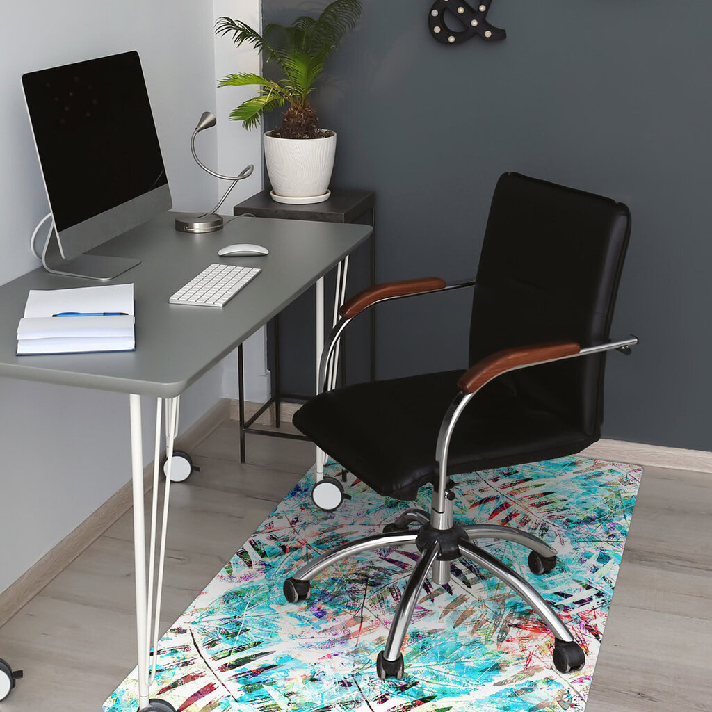 Apsauginis grindų kilimėlis Decormat Lapų atspaudai, įvairių spalvų цена и информация | Biuro kėdės | pigu.lt