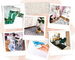 Apsauginis grindų kilimėlis Decormat Juodos ir baltos gėlės, įvairių spalvų kaina ir informacija | Biuro kėdės | pigu.lt