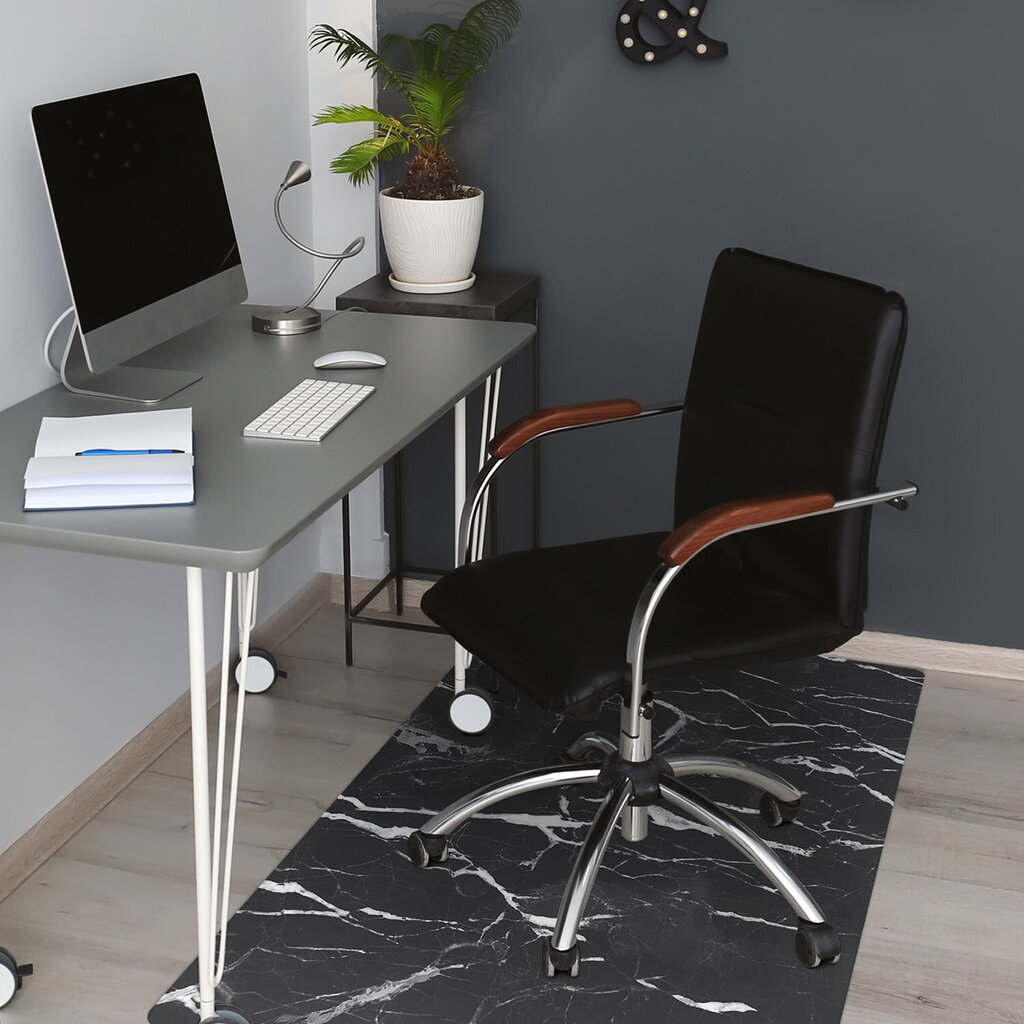 Apsauginis grindų kilimėlis Decormat Juodas marmuras, įvairių spalvų kaina ir informacija | Biuro kėdės | pigu.lt