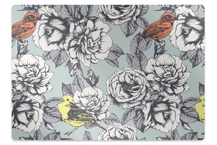 Apsauginis grindų kilimėlis Decormat Rožės ir paukščiai, įvairių spalvų kaina ir informacija | Biuro kėdės | pigu.lt