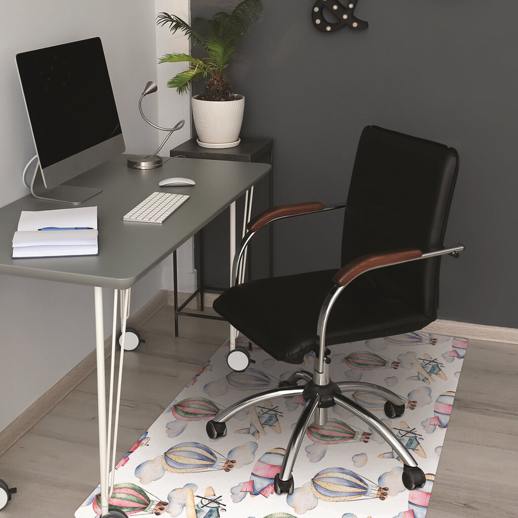 Apsauginis grindų kilimėlis Decormat Balionai ir dirižabliai, įvairių spalvų kaina ir informacija | Biuro kėdės | pigu.lt