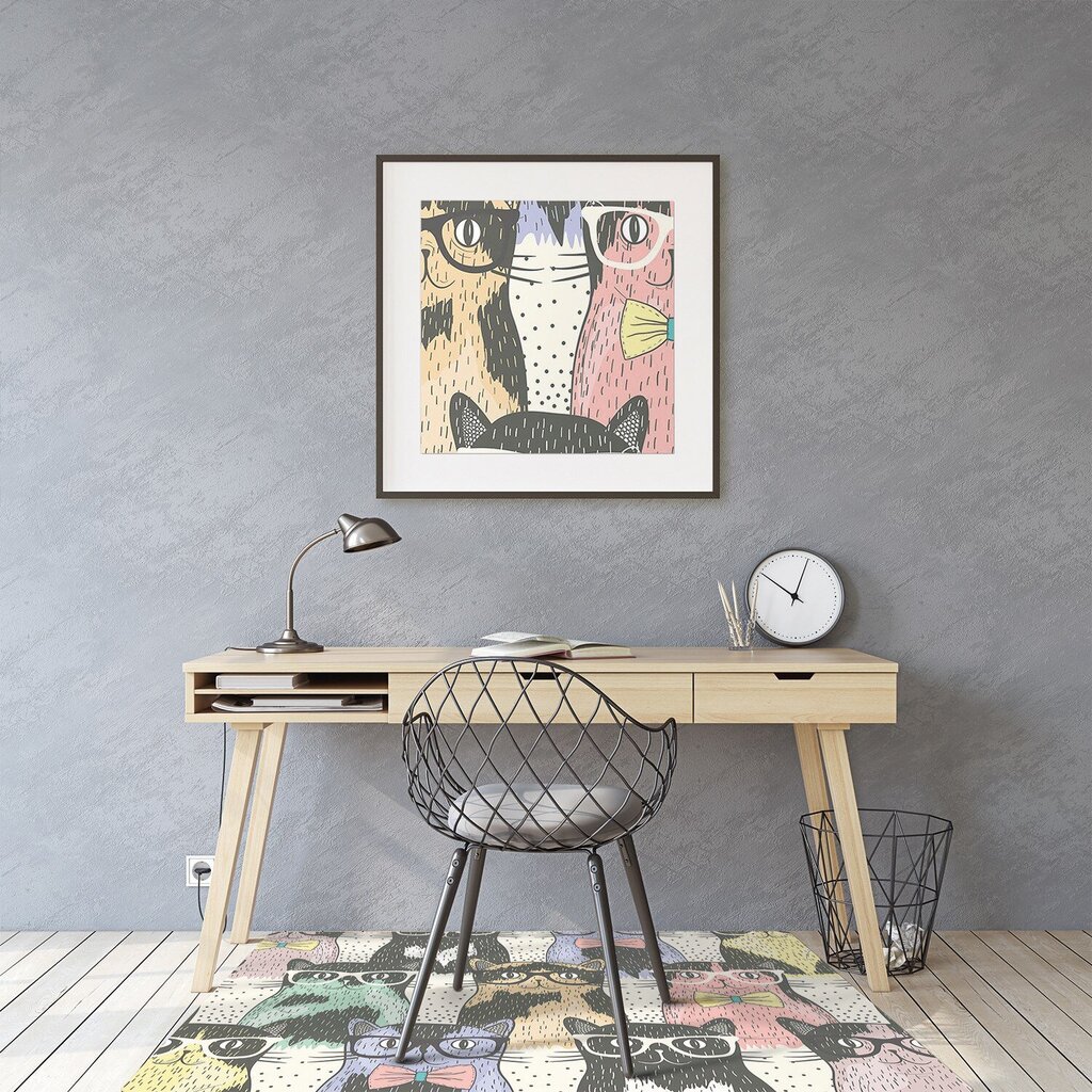 Apsauginis grindų kilimėlis Decormat Katės, įvairių spalvų kaina ir informacija | Biuro kėdės | pigu.lt