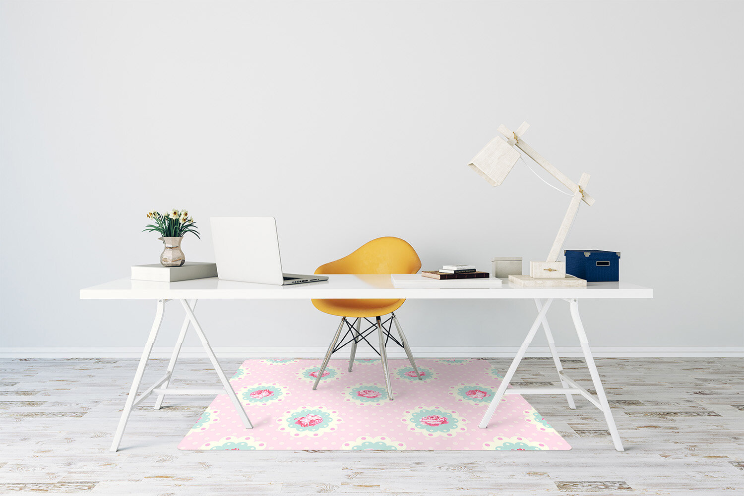Apsauginis grindų kilimėlis Decormat Rožės ir taškai, įvairių spalvų цена и информация | Biuro kėdės | pigu.lt