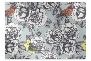 Apsauginis grindų kilimėlis Decormat Rožės ir paukščiai, įvairių spalvų цена и информация | Офисные кресла | pigu.lt