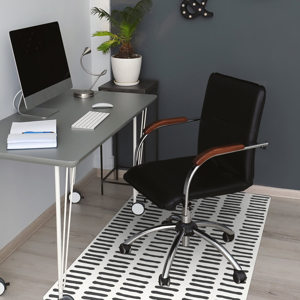 Apsauginis grindų kilimėlis Decormat Abstrakčios eilutės, įvairių spalvų kaina ir informacija | Biuro kėdės | pigu.lt