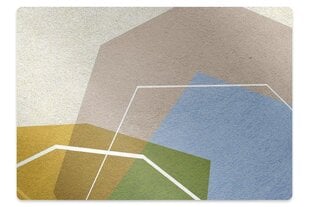 Apsauginis grindų kilimėlis Decormat Geometrinės figūros, įvairių spalvų kaina ir informacija | Biuro kėdės | pigu.lt