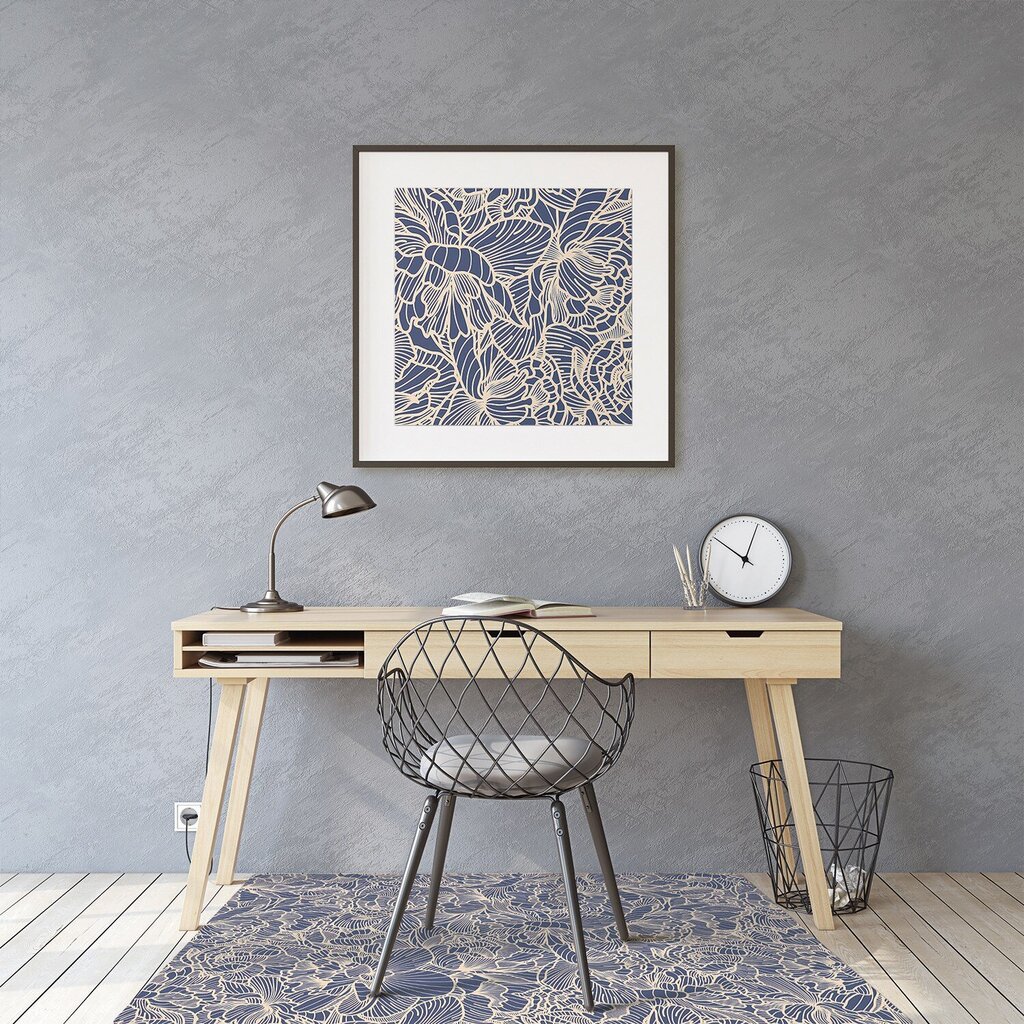 Apsauginis grindų kilimėlis Decormat Mėlyna gėlė, įvairių spalvų kaina ir informacija | Biuro kėdės | pigu.lt