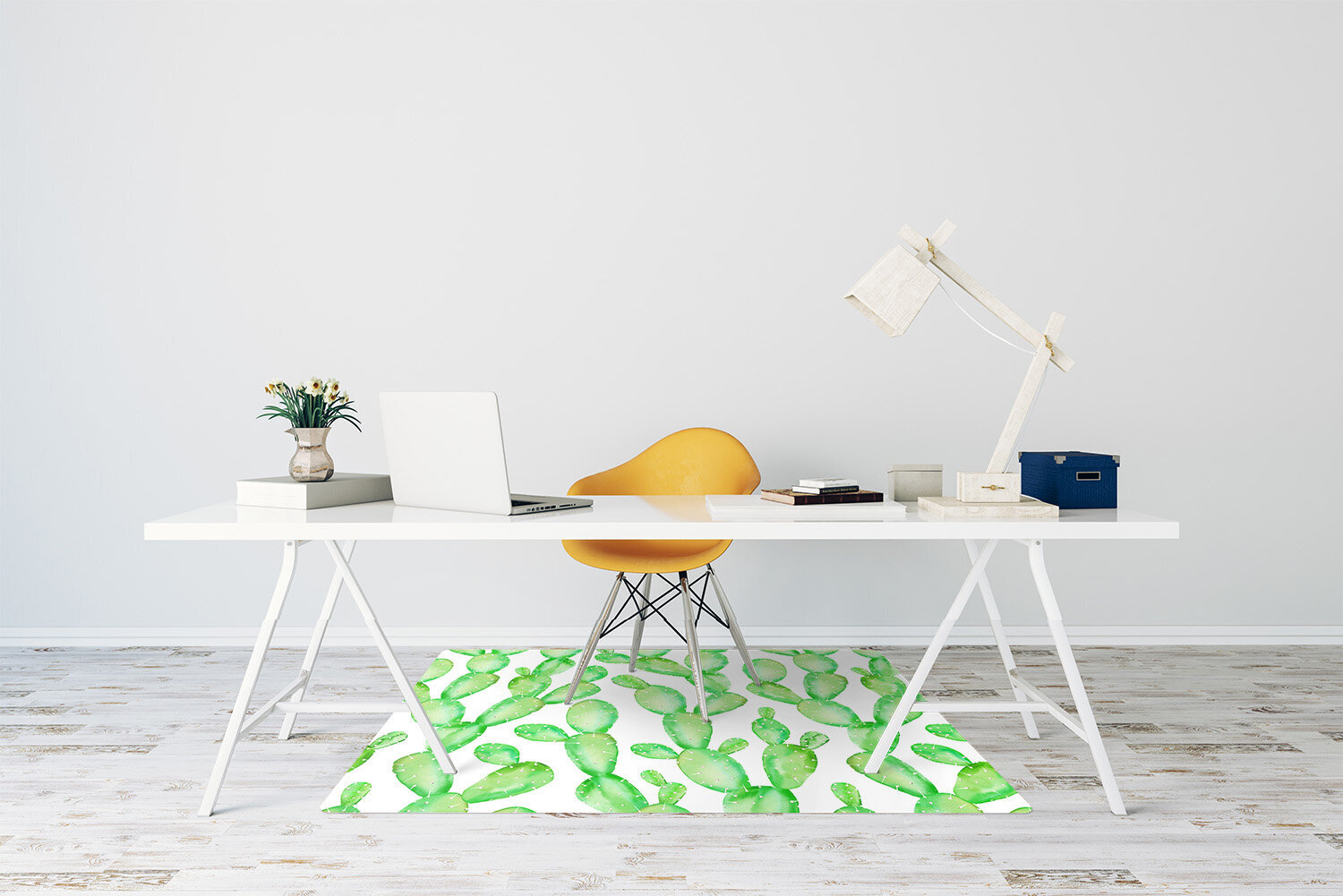 Apsauginis grindų kilimėlis Decormat Pasteliniai kaktusai, įvairių spalvų цена и информация | Biuro kėdės | pigu.lt