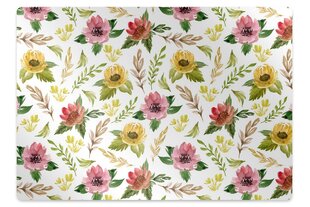 Apsauginis grindų kilimėlis Decormat Akvarelės gėlės, įvairių spalvų цена и информация | Офисные кресла | pigu.lt