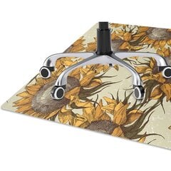 Apsauginis grindų kilimėlis Decormat Retro saulėgrąžos, įvairių spalvų kaina ir informacija | Biuro kėdės | pigu.lt