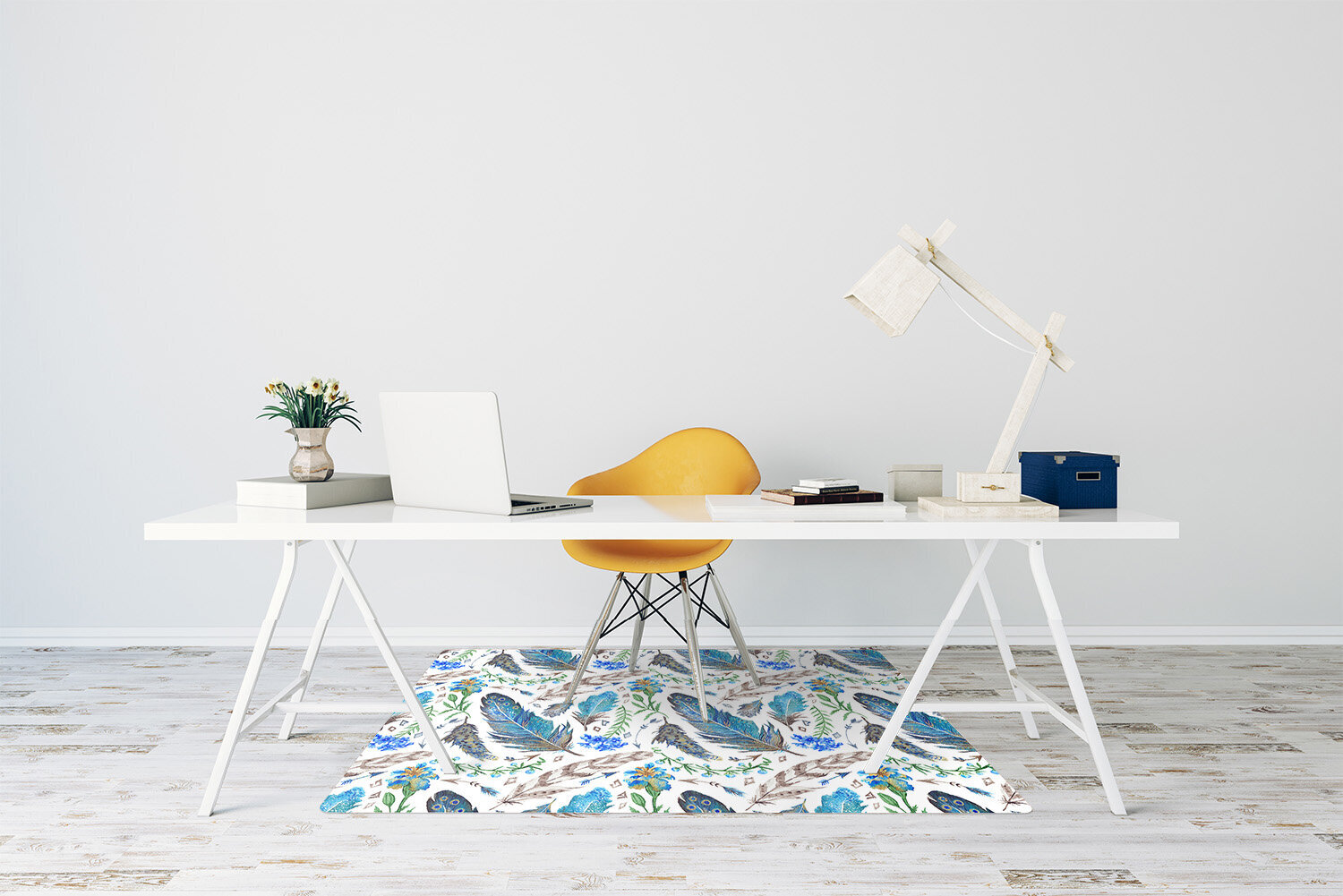 Apsauginis grindų kilimėlis Decormat Paukščių plunksnos, įvairių spalvų kaina ir informacija | Biuro kėdės | pigu.lt