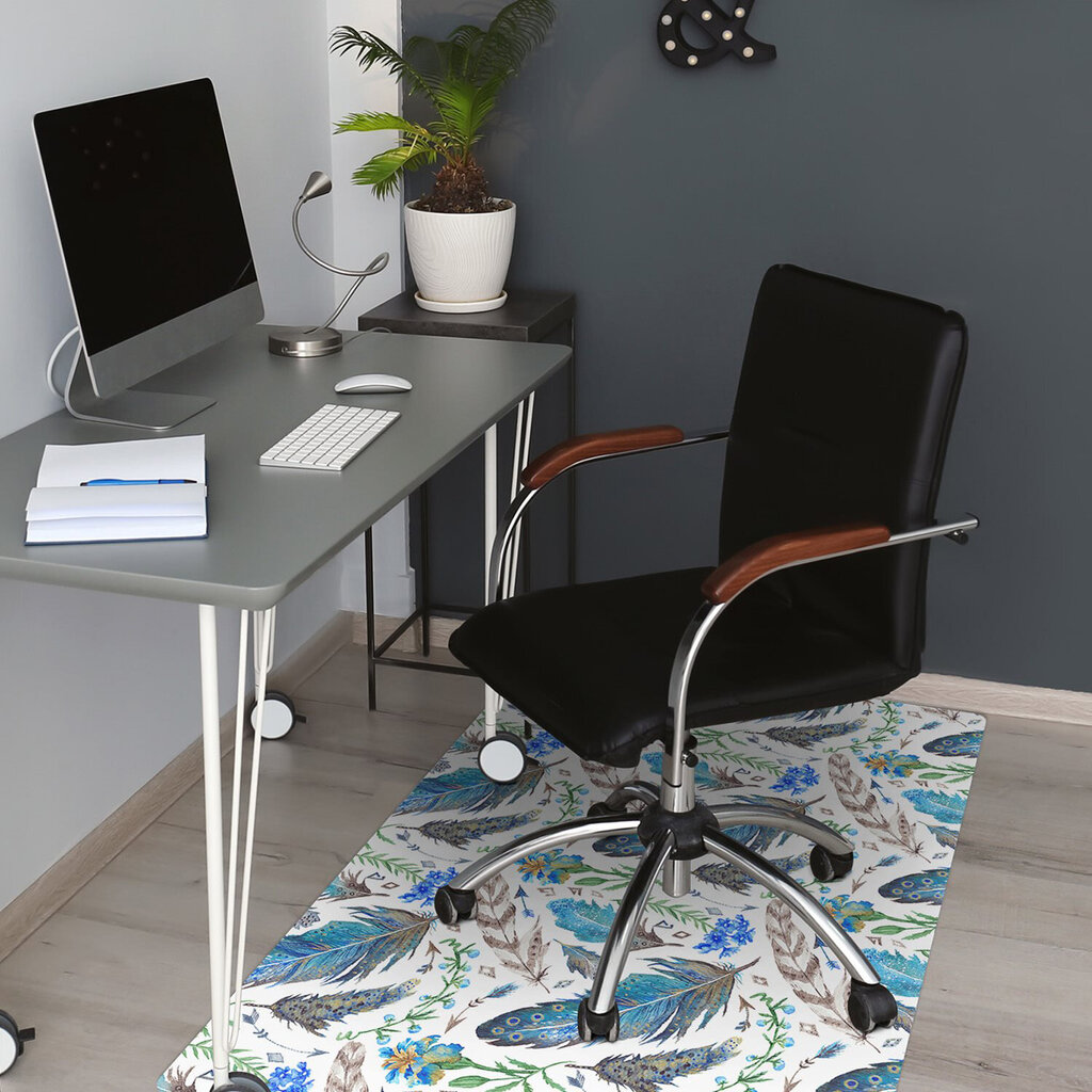 Apsauginis grindų kilimėlis Decormat Paukščių plunksnos, įvairių spalvų kaina ir informacija | Biuro kėdės | pigu.lt