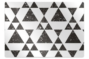 Apsauginis grindų kilimėlis Decormat Juodos ir baltos spalvos trikampiai, įvairių spalvų kaina ir informacija | Biuro kėdės | pigu.lt
