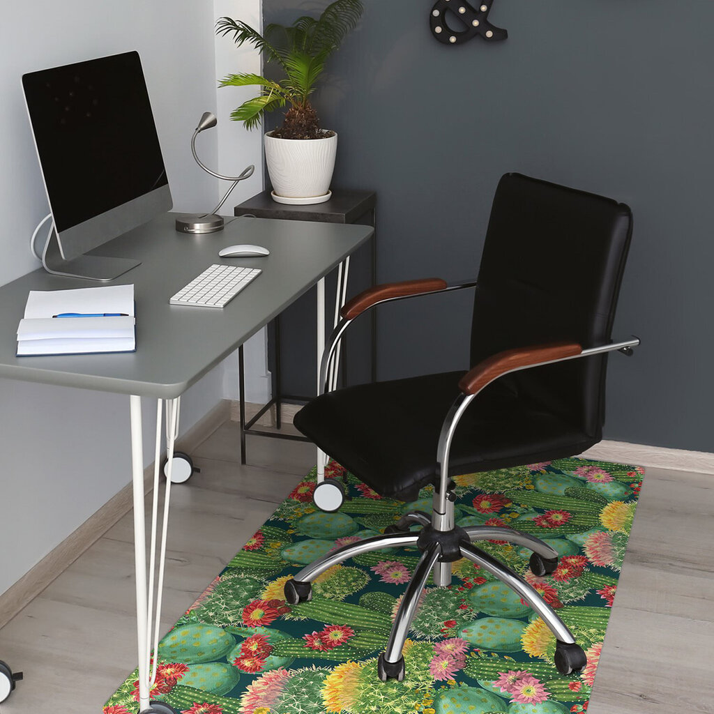 Apsauginis grindų kilimėlis Decormat Žydintys kaktusai, įvairių spalvų kaina ir informacija | Biuro kėdės | pigu.lt