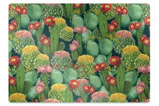 Apsauginis grindų kilimėlis Decormat Žydintys kaktusai, įvairių spalvų kaina ir informacija | Biuro kėdės | pigu.lt