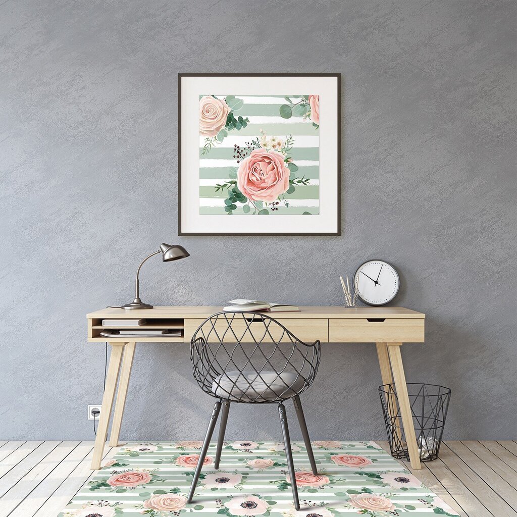 Apsauginis grindų kilimėlis Decormat Dryžuotos rožės, įvairių spalvų цена и информация | Biuro kėdės | pigu.lt