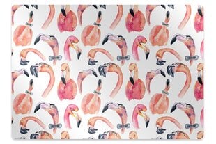 Apsauginis grindų kilimėlis Decormat Pašėlę flamingos, įvairių spalvų kaina ir informacija | Biuro kėdės | pigu.lt