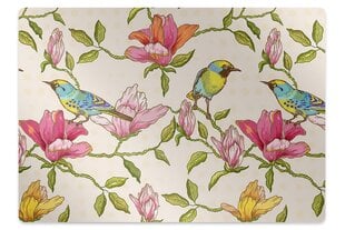Apsauginis grindų kilimėlis Decormat Gėlės ir paukščiai, įvairių spalvų kaina ir informacija | Biuro kėdės | pigu.lt
