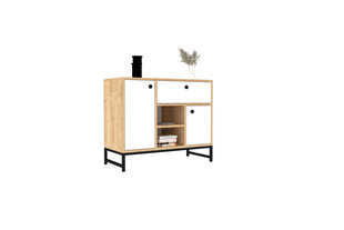Konsolinis staliukas Asir, 90x75x40 cm, baltas/juodas kaina ir informacija | Stalai-konsolės | pigu.lt