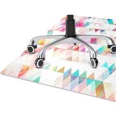 Apsauginis grindų kilimėlis Decormat Geometrija vaivorykštė, įvairių spalvų kaina ir informacija | Biuro kėdės | pigu.lt