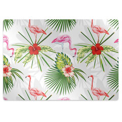 Apsauginis grindų kilimėlis Decormat Flamingo ir gėlės, įvairių spalvų kaina ir informacija | Biuro kėdės | pigu.lt
